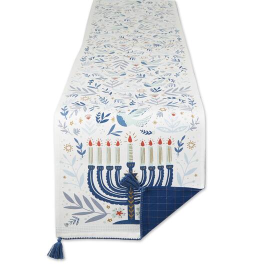 DII® 108" Hanukkah Menorah Reversible Table Runner